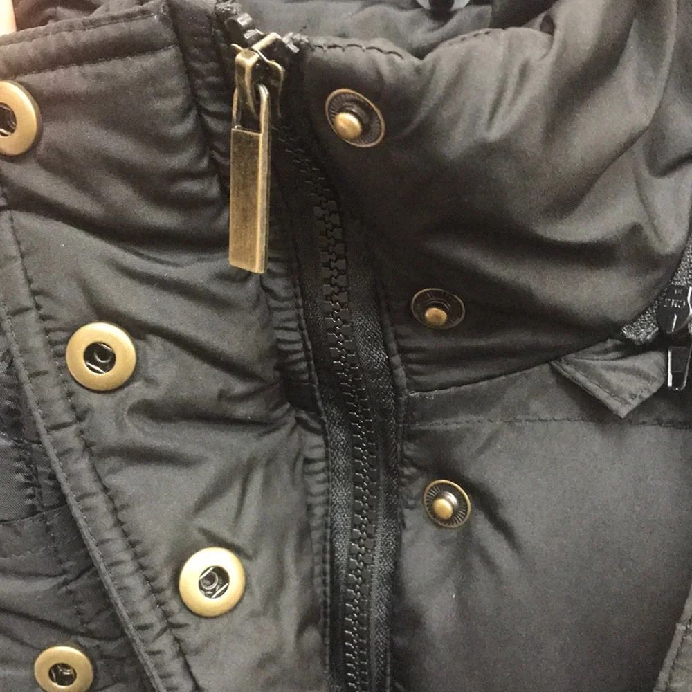 NWT,French Connection,Faux Fur Hoodie Puffer Jacket - Picture 15 of 17
